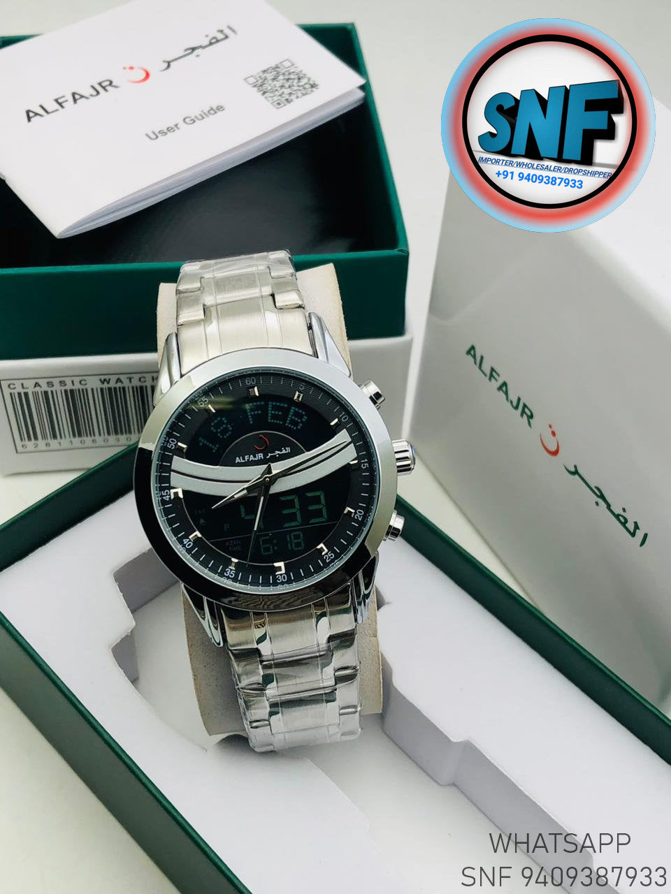Alfajr Dual Time The legend 360 Silver SNF1916SIL