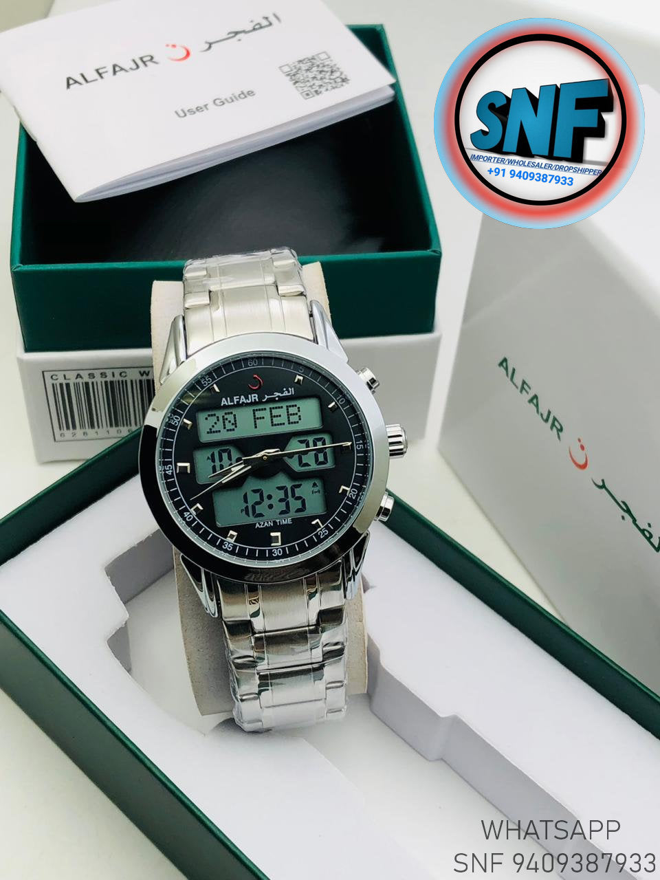 Alfajr Dual Time The legend 360 Silver SNF1920SIL