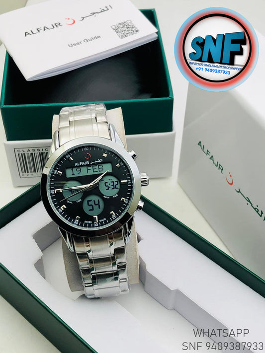Alfajr Dual Time The legend 360 Silver SNF1901SIL