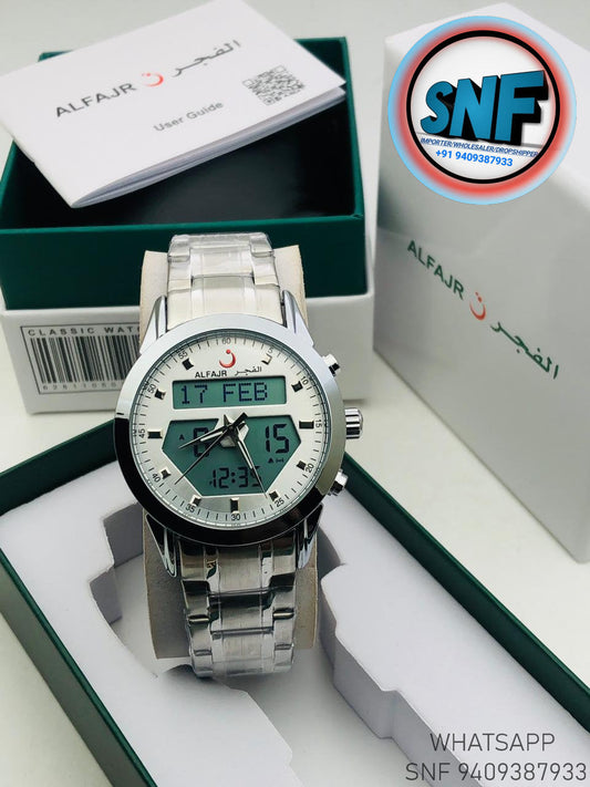 Alfajr Dual Time The legend 360 Silver SNF1911SIL