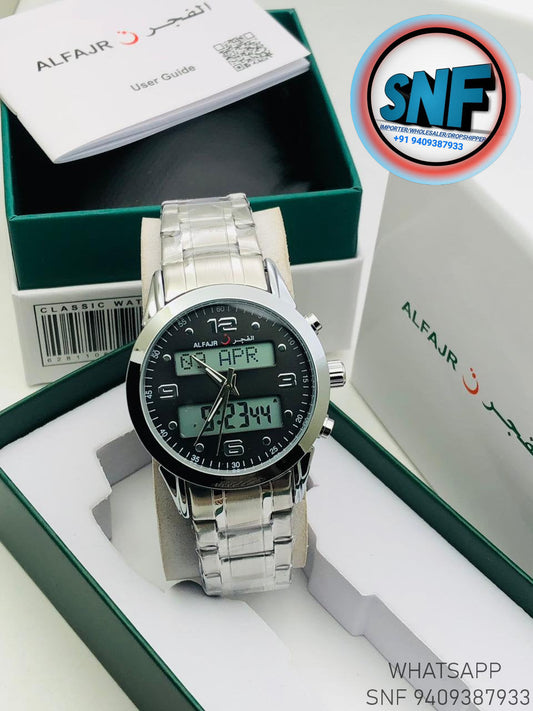 Alfajr Dual Time The legend 360 Silver SNF1918SIL