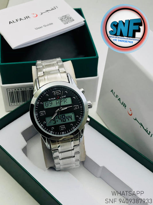 Alfajr Dual Time The legend 360 Silver SNF1919SIL