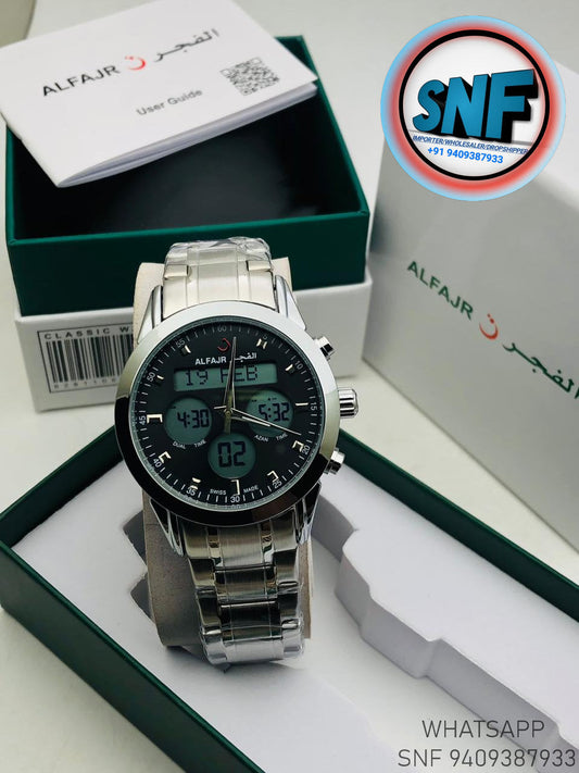 Alfajr Dual Time The legend 360 Silver SNF1907SIL