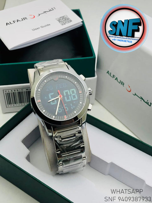 Alfajr Dual Time The legend 360 Silver SNF1909SIL