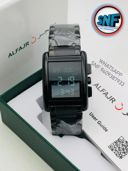 Alfajr Square Islamic Digital Watch WS-06 Full Black