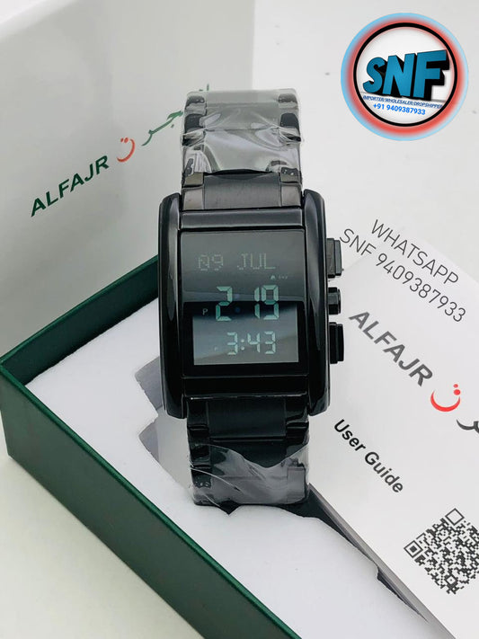 Alfajr Square Islamic Digital Watch WS-06 Full Black