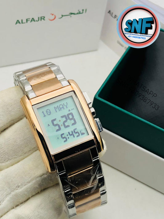 Alfajr Square Islamic Digital Watch WS-06 Mix Copper