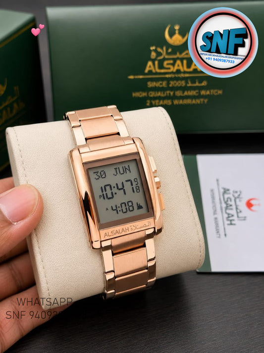 Alsalah Square Islamic Qibla Watch WS-06 Full Copper