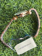 Emporio_ Armani_ Elegant Rose Gold Crystal Watch For Her