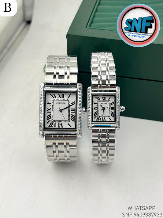 Cartier Santos Style Couple Watch