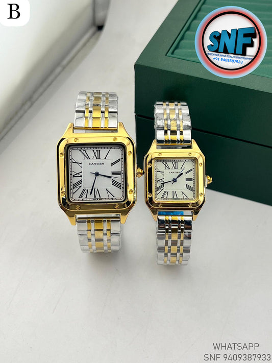 Cartier Santos Style Couple Watch