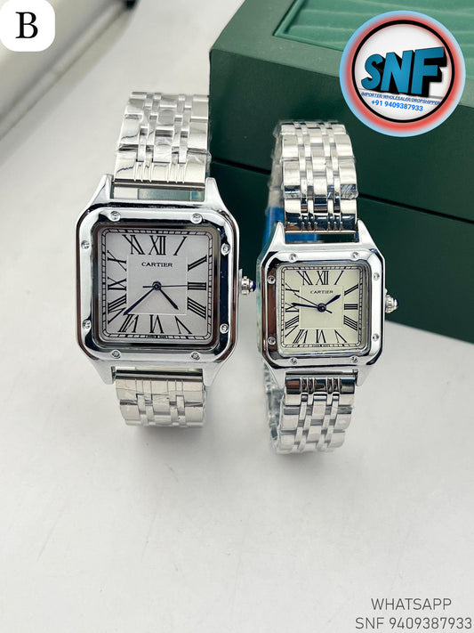 Cartier Santos Style Couple Watch