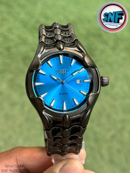 Diesel Black Spine-Shaped Strap Design Vert Collection