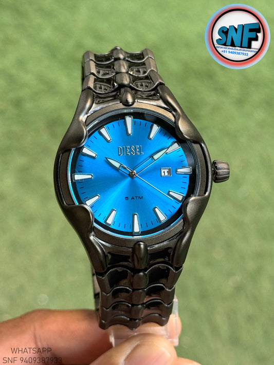 Diesel Black Spine-Shaped Strap Design Vert Collection