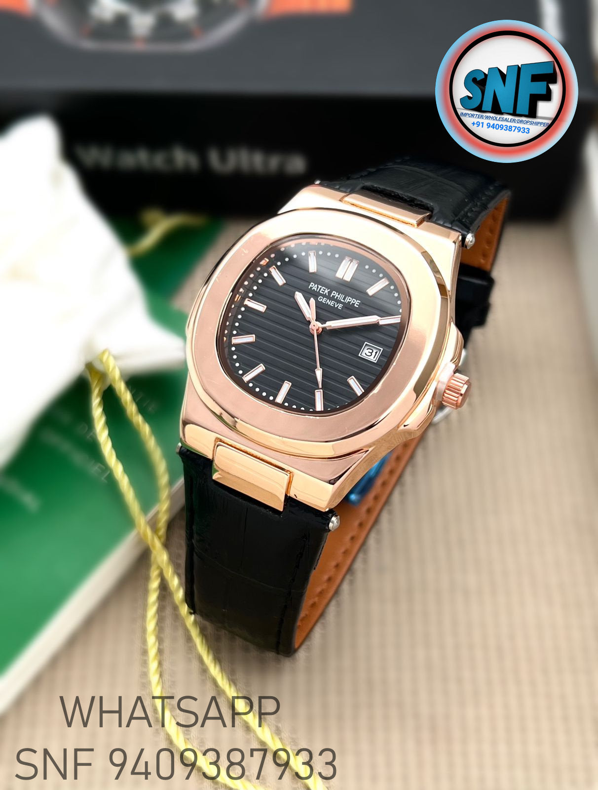 Patek Philippe Leather Strap With Nautilus Fold-Over Clasp More Colours