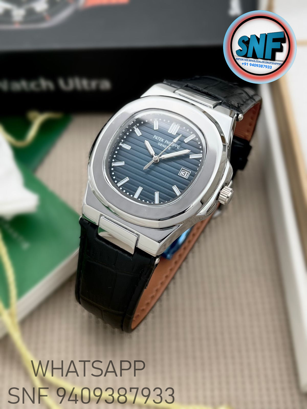Patek Philippe Leather Strap With Nautilus Fold-Over Clasp