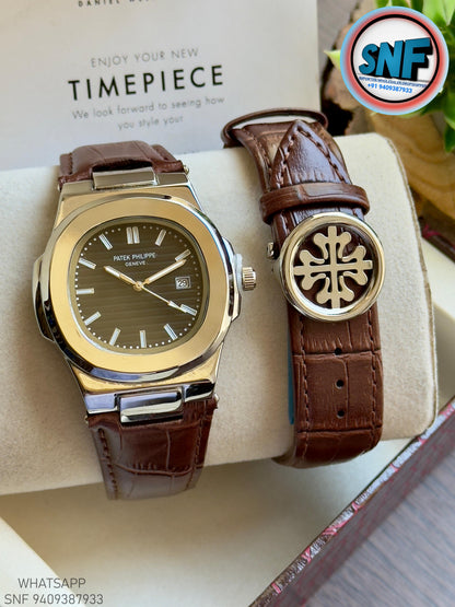 Patek Philippe Leather Strap With Nautilus Fold-Over Clasp