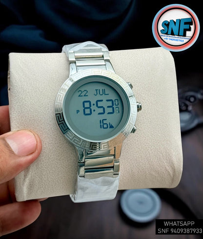 Alfajr Round Islamic Watch  WR-02 Full Silver New Edition