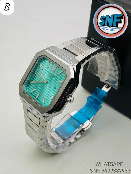 Patek Philippe Inspired Aqua Dial Luxury with Modern Edge