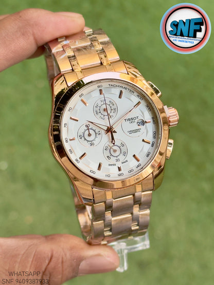 Tissot Couturier Premium Heavy Japan Body with Adjustable Link Strap Full Rose Gold