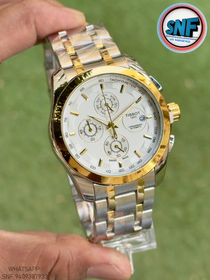Tissot Couturier Premium Heavy Japan Body with Adjustable Link Strap Mix Gold