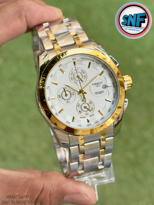 Tissot Couturier Premium Heavy Japan Body with Adjustable Link Strap Mix Gold