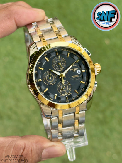 Tissot Couturier Premium Heavy Japan Body with Adjustable Link Strap Mix Gold