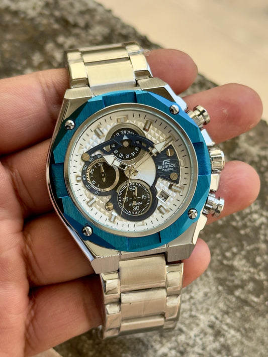Edifice Iron Crest – Industrial Power, Refined Precision Silver