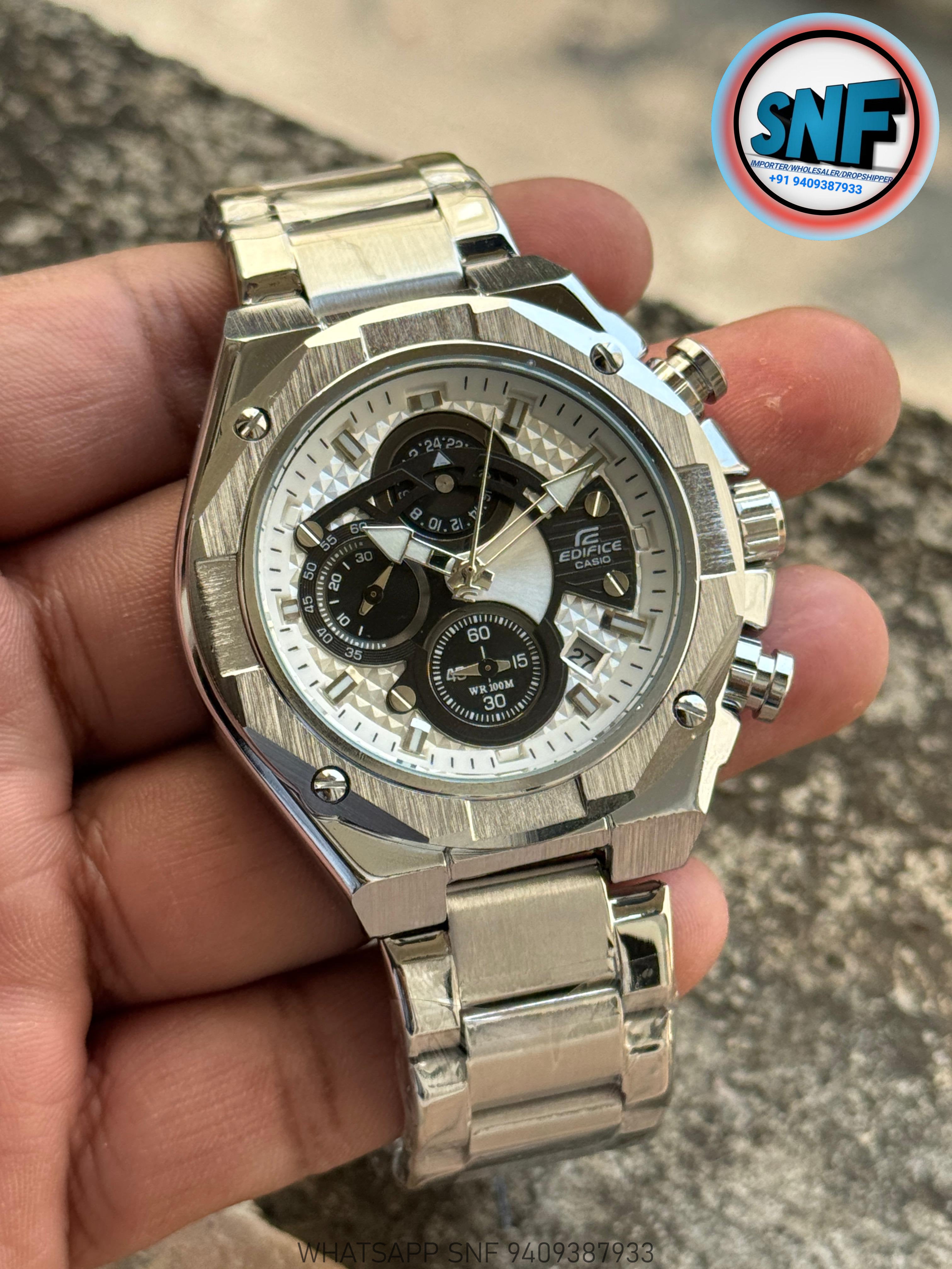 Edifice Iron Crest – Industrial Power, Refined Precision Silver