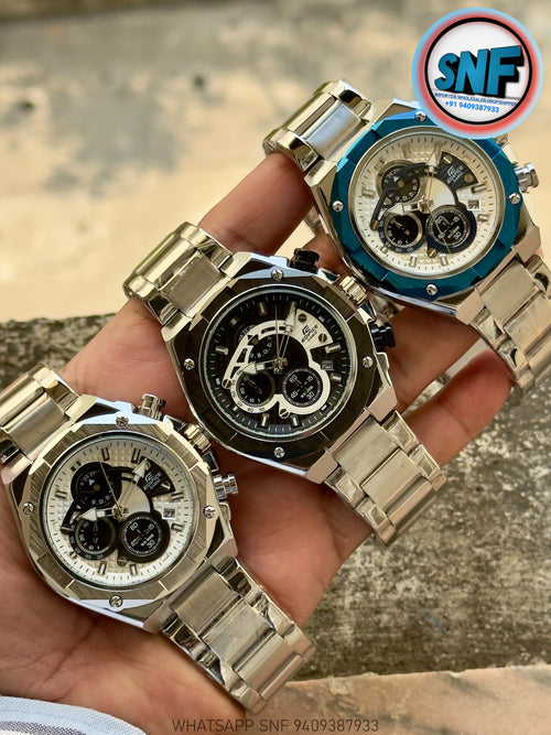 Edifice Iron Crest – Industrial Power, Refined Precision Silver