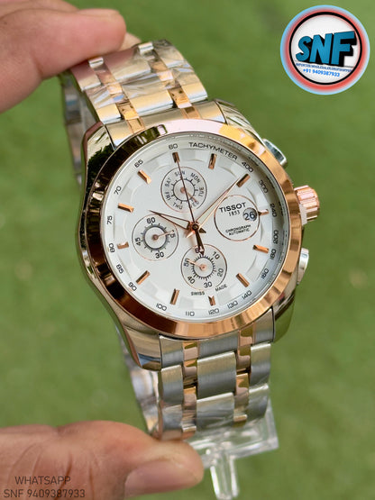 Tissot Couturier Premium Heavy Japan Body with Adjustable Link Strap Mix Rose Gold