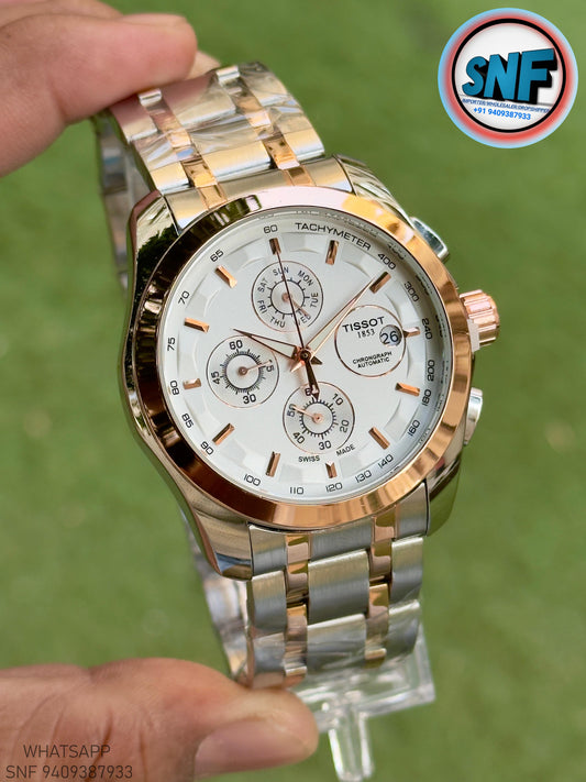 Tissot Couturier Premium Heavy Japan Body with Adjustable Link Strap Mix Rose Gold