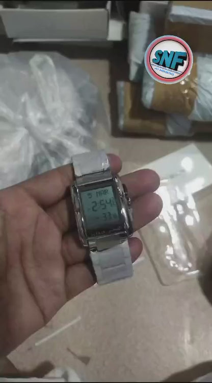 Alfajr Square Islamic Watch WS-06S Full Silver